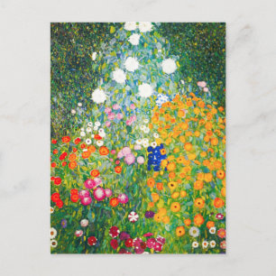 Carte postale Gustav Klimt Flower Garden