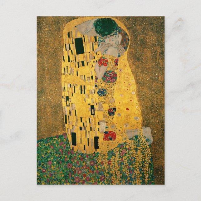 Carte Postale Gustav Klimt La Galerie du baiser (Amoureux) HD Vi (Devant)