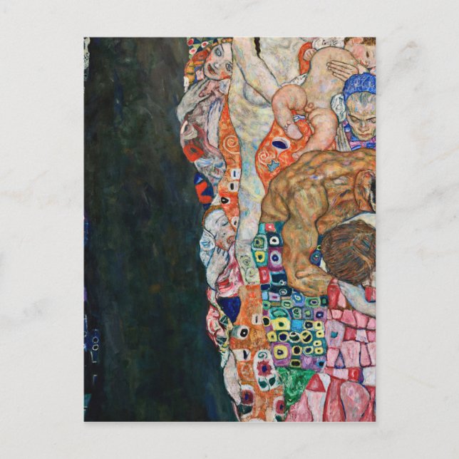 Carte Postale Gustav Klimt - La Mort et la Vie (Devant)