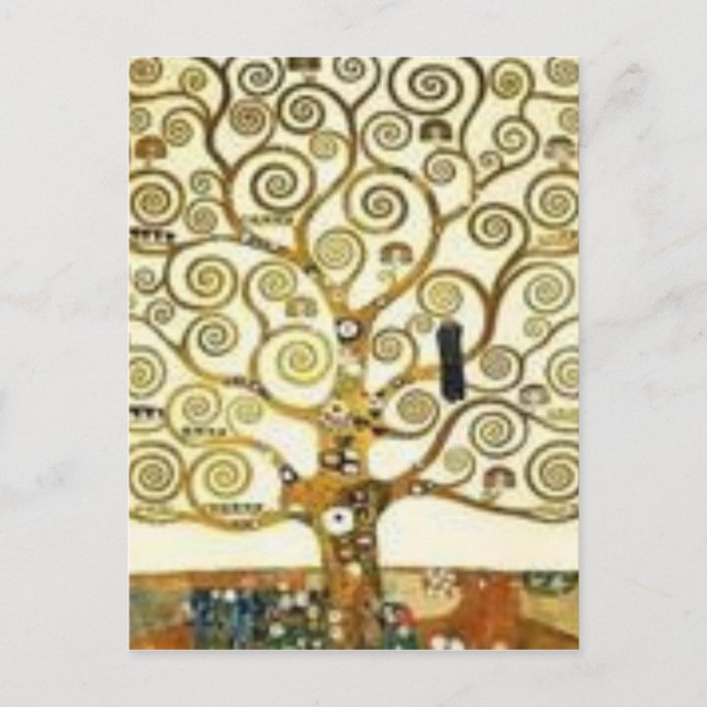 Carte Postale Gustav Klimt - l'arbre de la peinture de la vie (Devant)