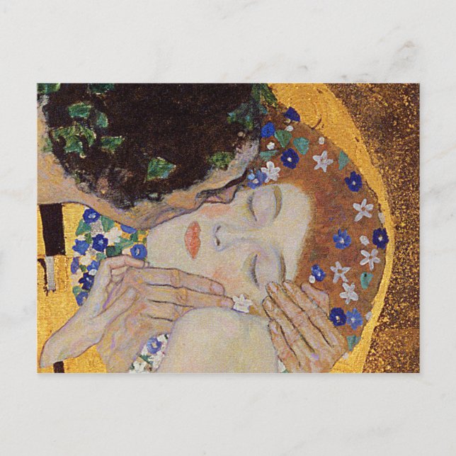 Carte Postale Gustav Klimt - Le baiser (Devant)