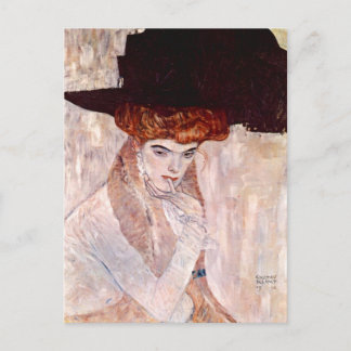 Carte Postale Gustav Klimt ~ Le Casquette noir 1910