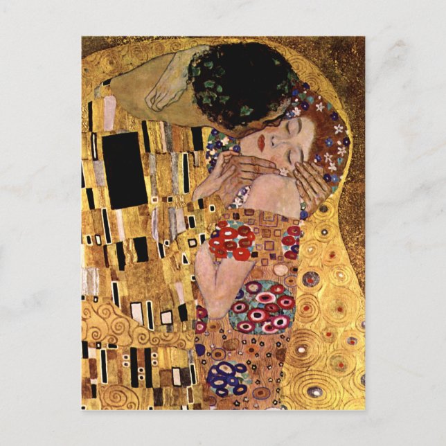 Carte Postale Gustav Klimt : Le Kiss (Détail) (Devant)