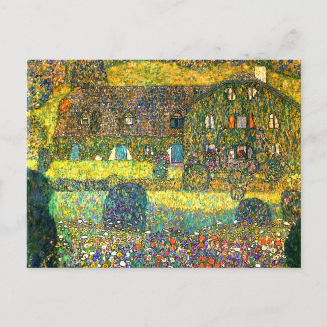 Carte Postale Gustav Klimt : Maison de campagne à l'Attersee (Devant)