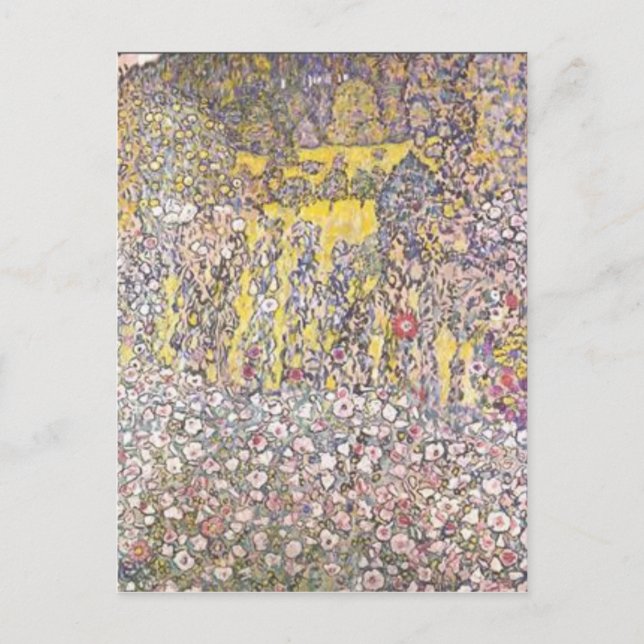 Carte Postale Gustav Klimt - Paysage horticole avec sommet de co (Devant)