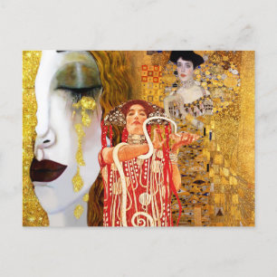 Carte Postale Gustav Klimt, peintures Collage, Art combiné