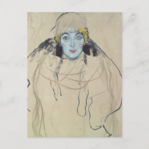 Carte Postale Gustav Klimt - Portrait d'une dame (inachevé)