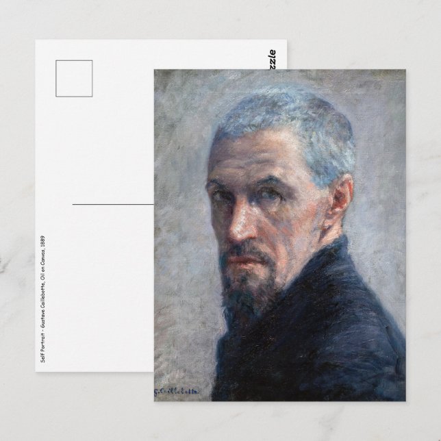 Carte Postale Gustave Caillebotte - Autoportrait (Devant / Derrière)