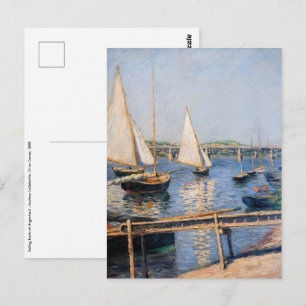 Carte Postale Gustave Caillebotte - Bateaux à voile à Argenteuil