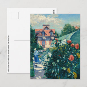 Carte Postale Gustave Caillebotte - Dahlias, Jardin