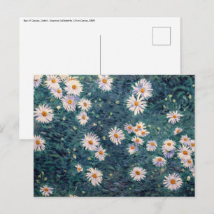 Carte Postale Gustave Caillebotte - Parterre de marguerites, dét
