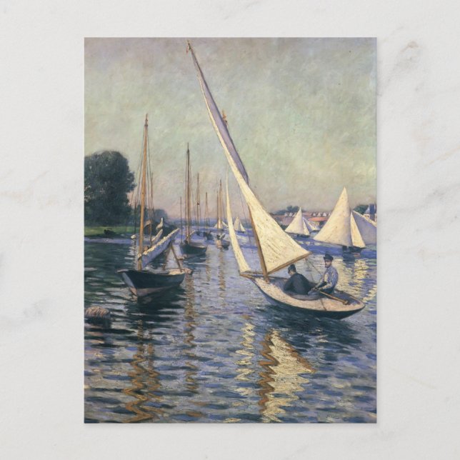 Carte Postale Gustave Caillebotte - Regatta à Argenteuil (Devant)