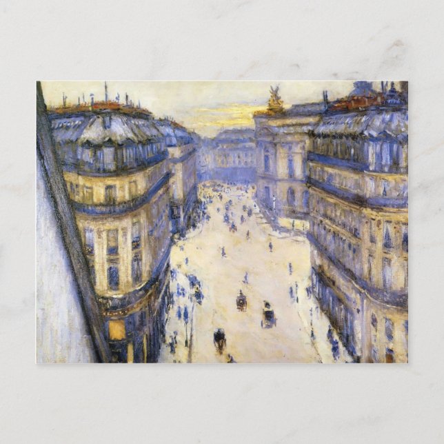 Carte Postale Gustave Caillebotte - Rue Halevy du Sixième étage (Devant)
