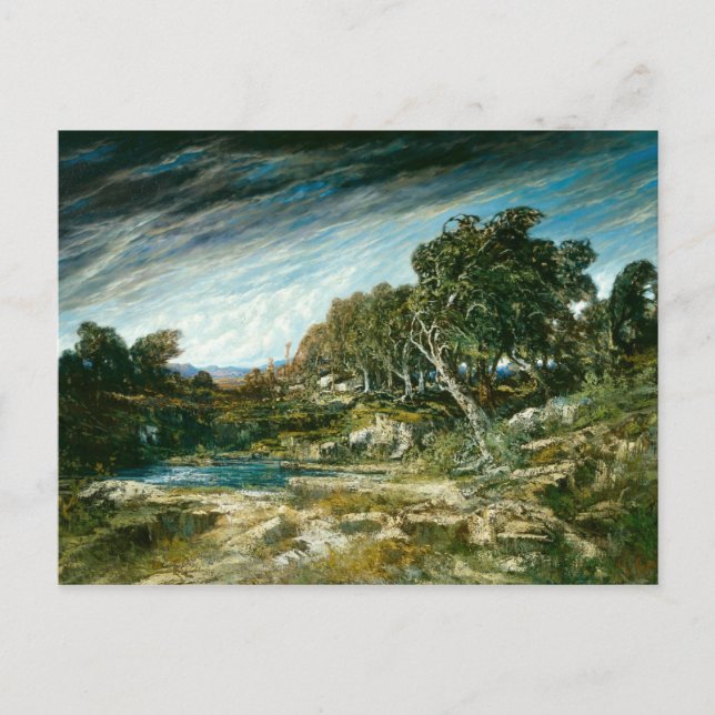 Carte Postale Gustave Courbet - La rafale du vent (Devant)