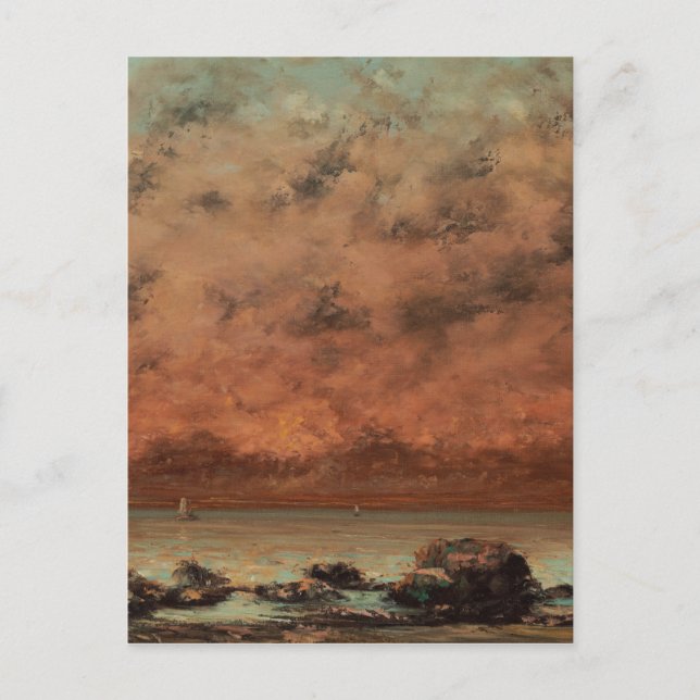 Carte Postale Gustave Courbet - Les Black Rocks à Trouville (Devant)