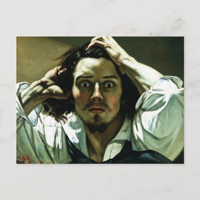 Carte Postale Gustave Courbet - L'homme désespéré (Devant)