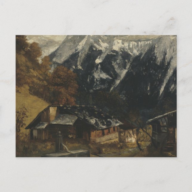 Carte Postale Gustave Courbet - Une Scène Alpine (Devant)