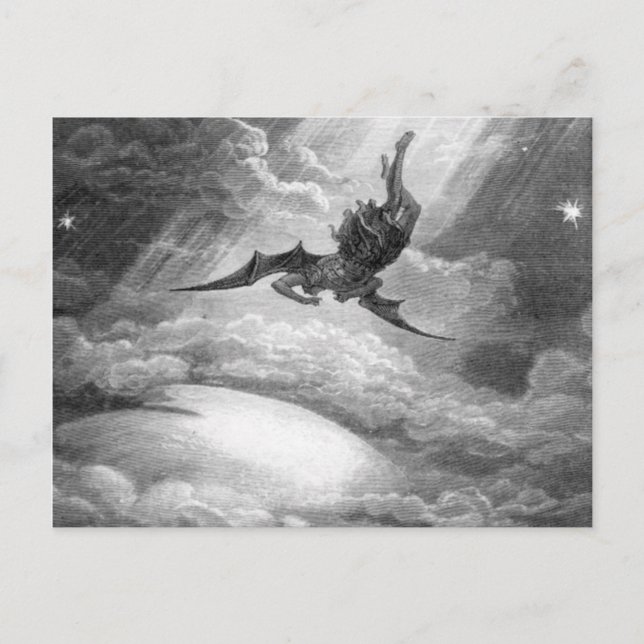 Carte Postale Gustave Dore Satan Du Paradis Perdu Par John Milt (Devant)
