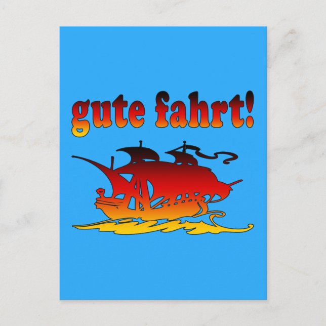 Carte Postale Gute Fahrt Bon voyage en Allemagne Vacances Voyage (Devant)