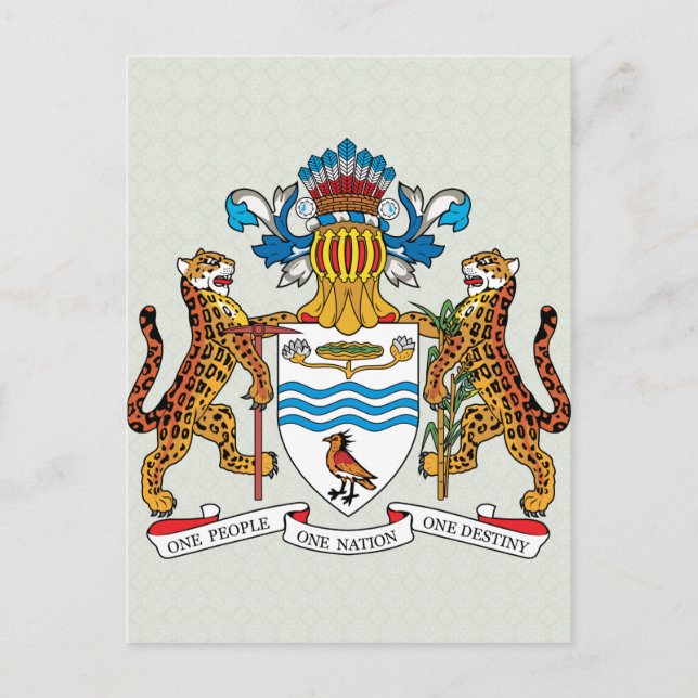 Carte Postale Guyana Détail des armoiries (Devant)