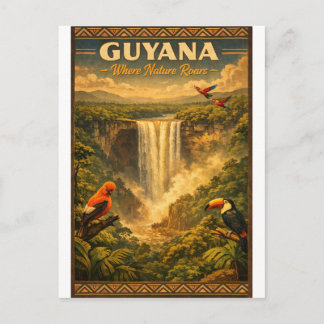 Carte Postale GUYANA – Where Nature Roars