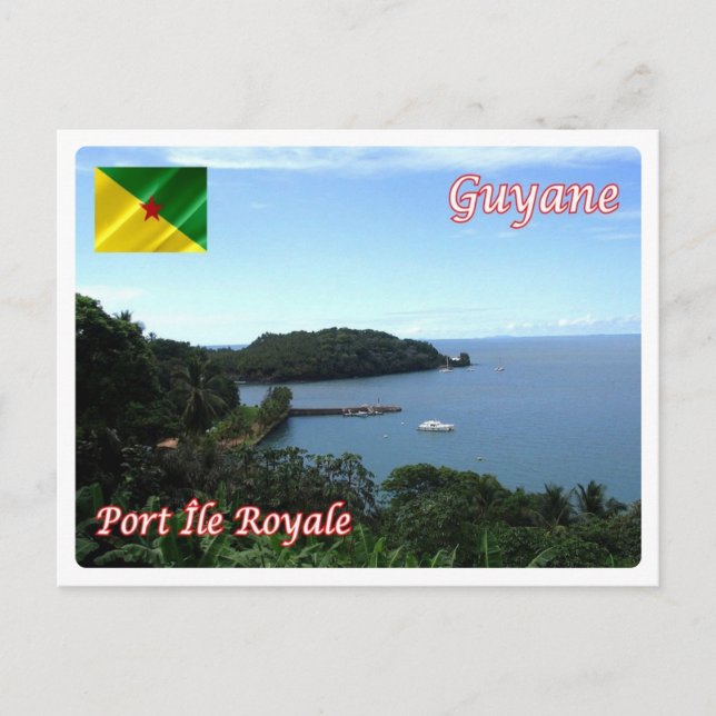Carte Postale Guyane française - Port Île Royale - (Devant)