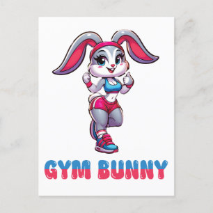 Carte Postale Gym Bunny