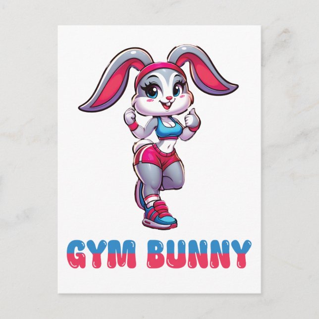 Carte Postale Gym Bunny (Devant)