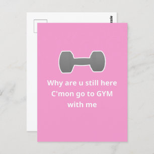 Carte postale Gym Rose