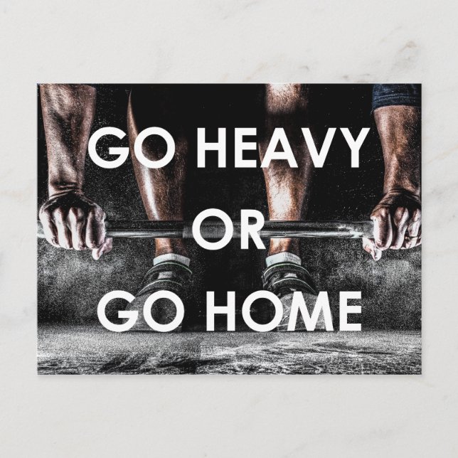 Carte Postale Gym Weights Formation Fitness Motivation (Devant)