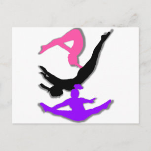 Carte Postale Gymnaste Trampoline