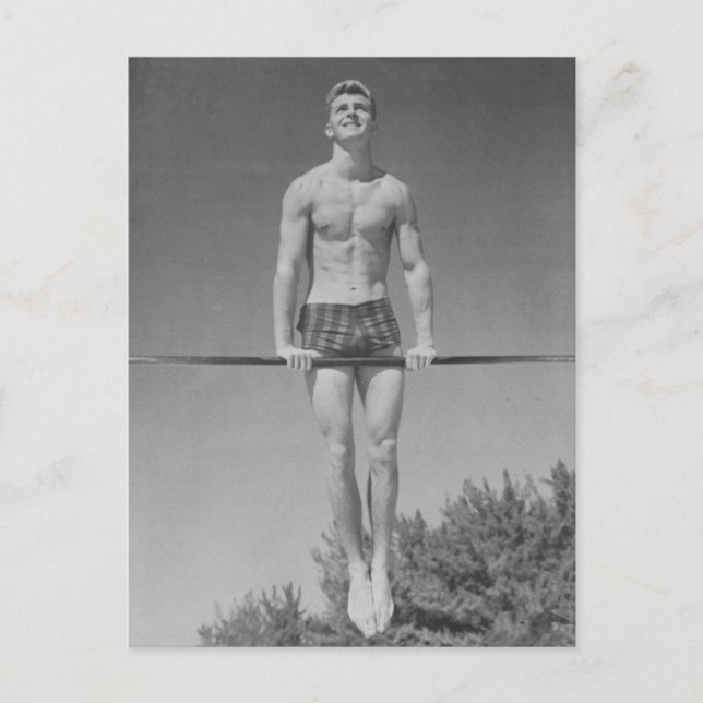 Carte postale Gymnaste vintage (Devant)