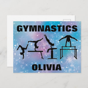 Carte Postale Gymnastique Blue Glam