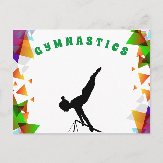 Carte postale Gymnastique pour les filles qui aime (Devant)