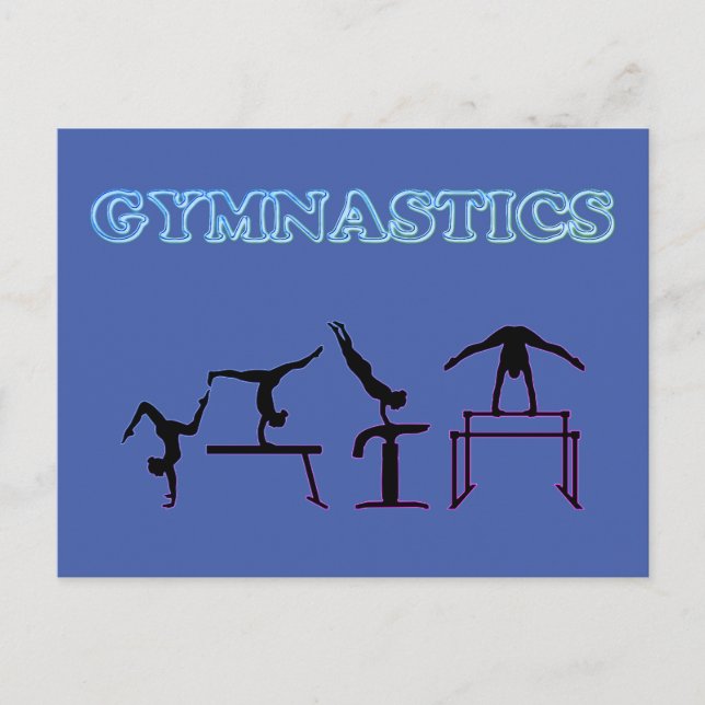 Carte postale Gymnastique pour les filles qui aime (Devant)