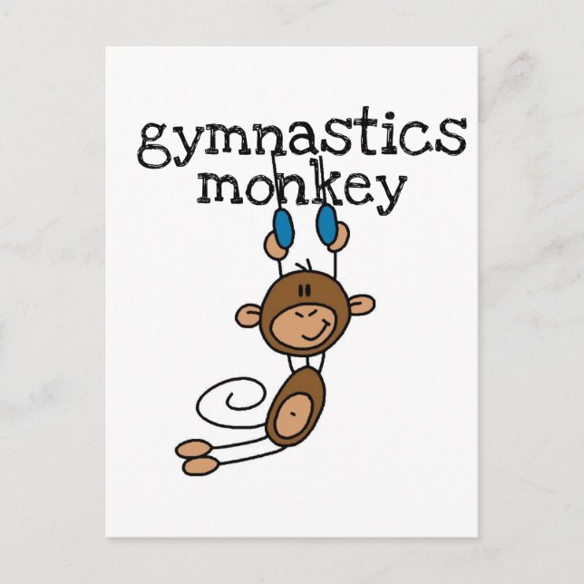 Carte Postale Gymnastique Tshirts et cadeaux singes (Devant)