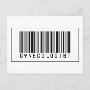 Carte Postale Gynécologue à code barre