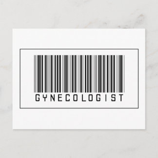 Carte Postale Gynécologue à code barre