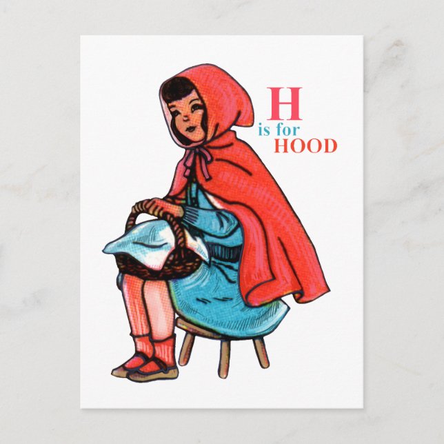 Carte Postale 'H' est pour Hood (Devant)