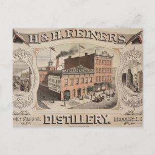Carte Postale H. & H. Reiners Distillery Building À Brooklyn, Ny