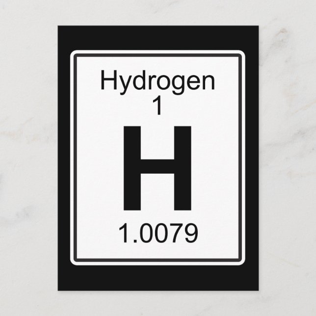 Carte Postale H - Hydrogène (Devant)