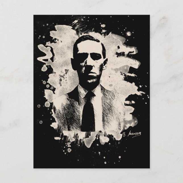 Carte Postale H. P. Lovecraft Hommage (Devant)