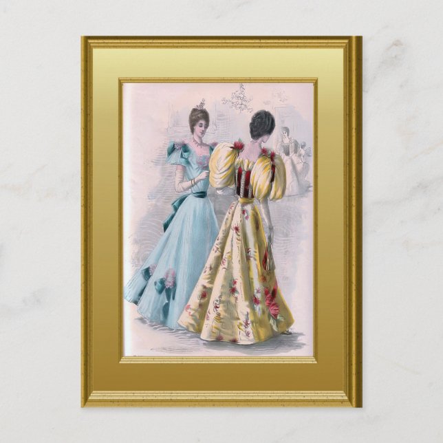 Carte Postale Habillé pour une balle (Devant)