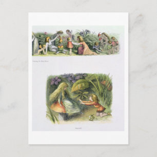 Carte Postale Habiller les elfes du bébé, et rejetés!, illustrat