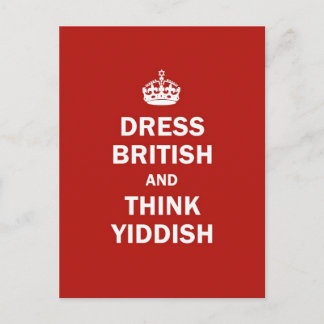 Carte Postale Habillez les Anglais et pensez Yiddish