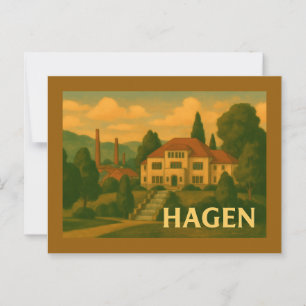 Carte Postale Hagen Allemagne Art de Ville