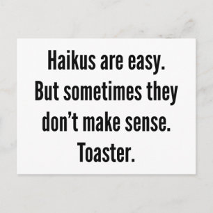 Carte Postale Haikus est facile