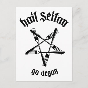 Carte Postale Hail Seitan 1.1 (noir)