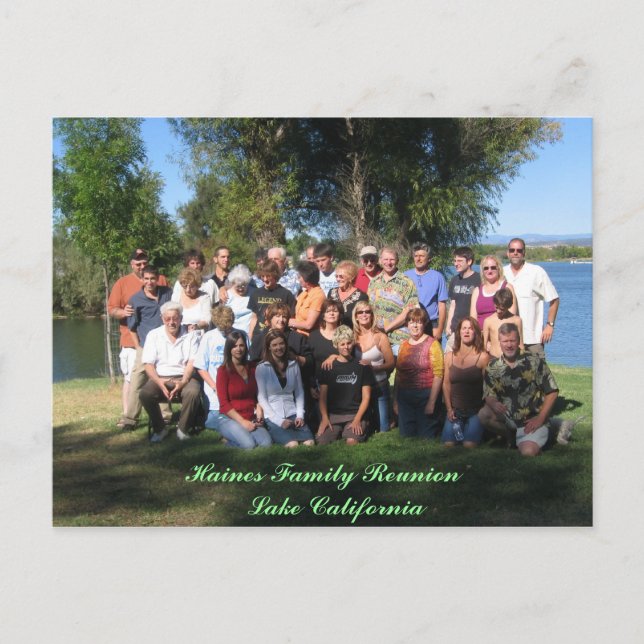 Carte Postale Haines Family Reunion Lake Californie (Devant)