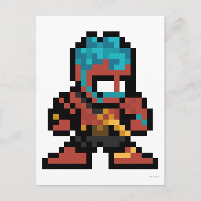 Carte Postale Hakan 8 bits (Devant)